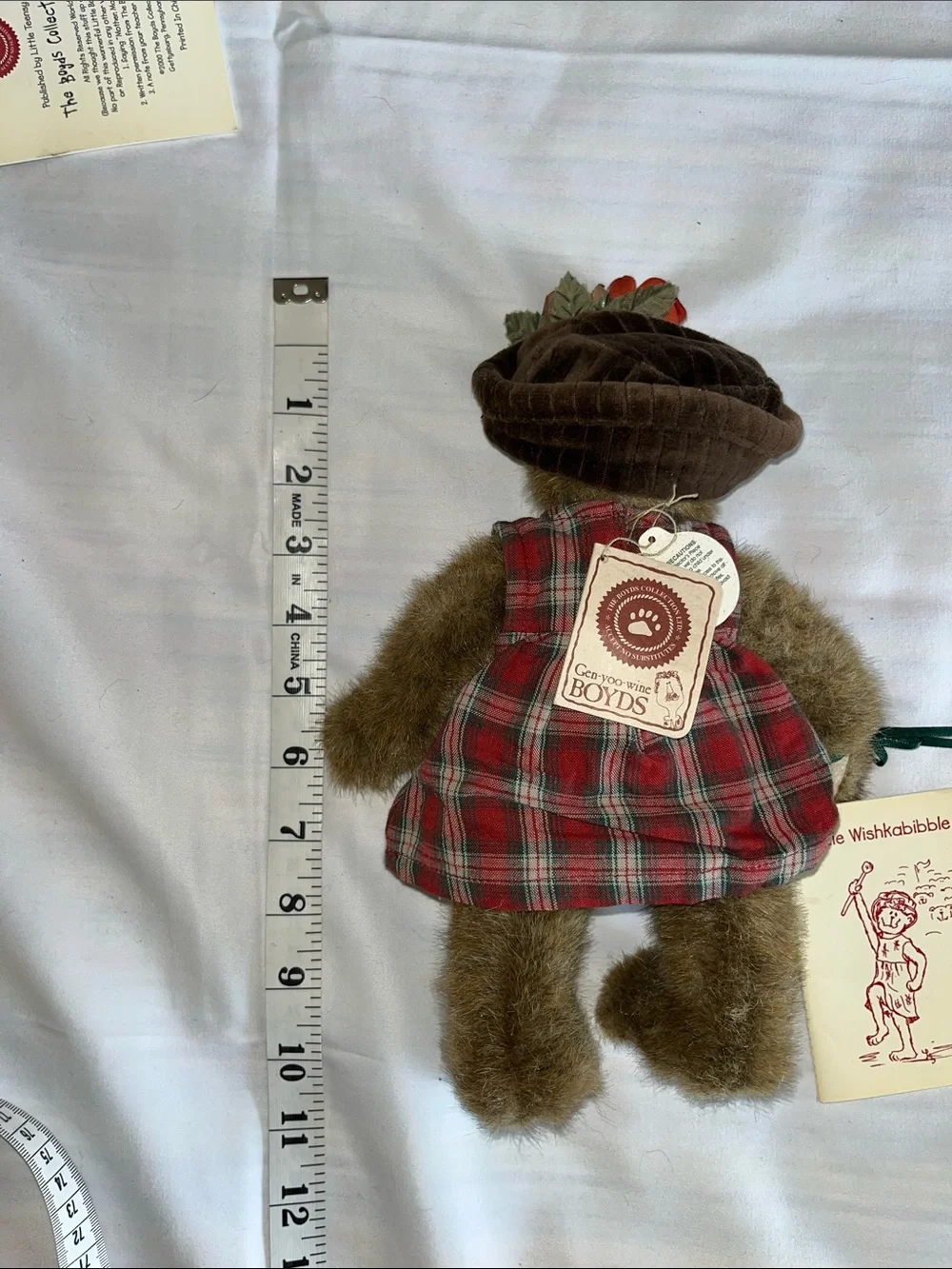 Boyd’s Bears Two Vintage Plush‎ Brown Teddy Bears Lizzie & Meridian Wishkabibble